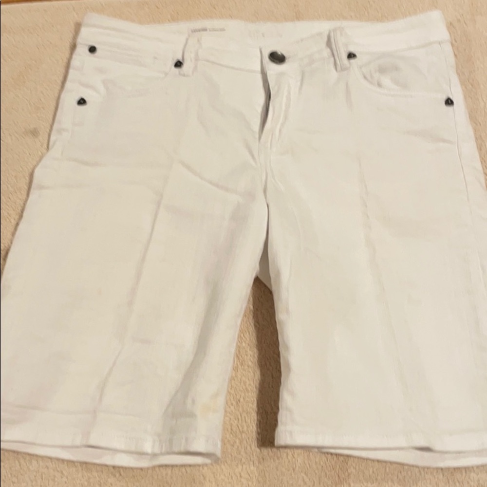 White jean shorts